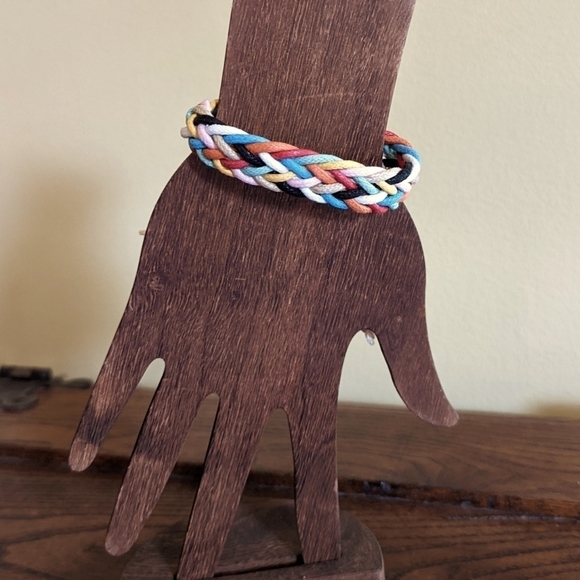 BOHEMIAN colorful braided adjustable bracelet - Picture 2 of 6